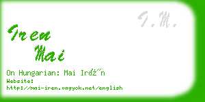 iren mai business card